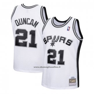 Maglia Bambino San Antonio Spurs Tim Duncan #21 Mitchell & Ness 1998-99 Bianco