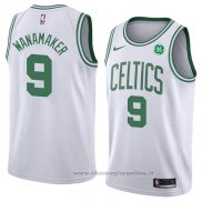 Maglia Boston Celtics Brad Wanamaker NO 9 Association 2018 Bianco