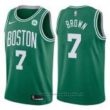 Maglia Boston Celtics Jaylen Brown NO 7 2017-18 Verde