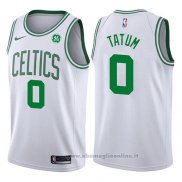 Maglia Boston Celtics Jayson Tatum NO 0 2017-18 Bianco