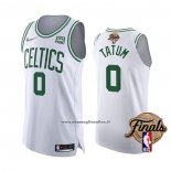 Maglia Boston Celtics Jayson Tatum #0 Association Autentico 2022 NBA Finals Bianco
