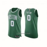 Maglia Boston Celtics Jayson Tatum #0 Icon Autentico Verde