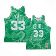 Maglia Boston Celtics Larry Bird #33 Asian Heritage Throwback 1985-86 Verde