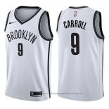 Maglia Brooklyn Nets Demarre Carroll NO 9 Association 2017-18 Bianco