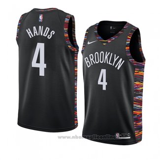 Maglia Brooklyn Nets Jaylen Hands NO 4 Citta 2019 Nero