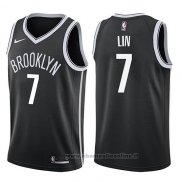 Maglia Brooklyn Nets Jeremy Lin NO 7 Icon 2017-18 Nero