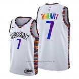 Maglia Brooklyn Nets Kevin Durant NO 7 Citta LGBTQ Pride Night 2020 Bianco