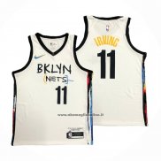 Maglia Brooklyn Nets Kyrie Irving #11 Citta 2020-21 Bianco