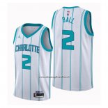 Maglia Charlotte Hornets LaMelo Ball #2 Hardwood Classics 2020-21 Bianco