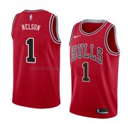 Maglia Chicago Bulls Jameer Nelson NO 1 Icon 2018 Rosso