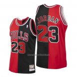 Maglia Chicago Bulls Michael Jordan #23 Split Nero Rosso