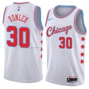 Maglia Chicago Bulls Noah Vonleh NO 30 Citta 2018 Bianco