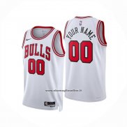 Maglia Chicago Bulls Personalizzate Association 2024-25 Bianco