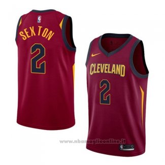 Maglia Cleveland Cavaliers Collin Sexton NO 2 Icon 2017-18 Rosso