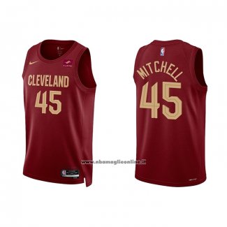 Maglia Cleveland Cavaliers Donovan Mitchell #45 Icon 2022-23 Rosso