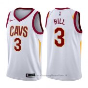 Maglia Cleveland Cavaliers George Hill NO 3 Association 2017-18 Bianco