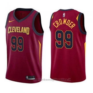 Maglia Cleveland Cavaliers Jae Crowder NO 99 Swingman Icon 2017-18 Rosso