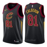 Maglia Cleveland Cavaliers Jose Calderon NO 81 Statement 2017-18 Nero