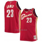Maglia Cleveland Cavaliers LeBron James #23 Mitchell & Ness 2003-04 Rosso