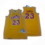 Maglia Cleveland Cavaliers Lebron James No 23 Hardwood Classics Giallo  Maglia Cleveland Cavaliers Lebron James No 23 Hardwood Classics Giallo
