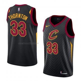 Maglia Cleveland Cavaliers Marcus Thornton NO 33 Statement 2018 Nero