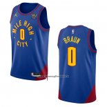 Maglia Denver Nuggets Christian Braun #0 Statement 2022-23 Blu