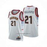 Maglia Denver Nuggets Collin Gillespie #21 Citta 2022-23 Bianco