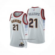 Maglia Denver Nuggets Collin Gillespie #21 Citta 2022-23 Bianco