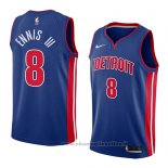 Maglia Detroit Pistons James Ennis III NO 8 Icon 2018 Blu