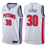 Maglia Detroit Pistons Jon Leuer NO 30 Association 2017-18 Bianco