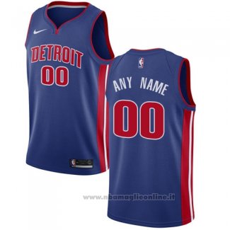 Maglia Detroit Pistons Personalizzate 17-18 Blu