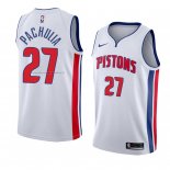 Maglia Detroit Pistons Zaza Pachulia NO 27 Association 2018 Bianco