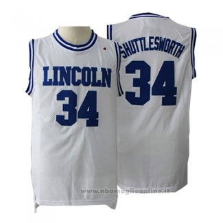 Maglia Film Lincoln Jesus Shuttlesworth NO 34 Bianco