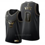 Maglia Golden Edition Chicago Bulls Coby White NO 0 Nero