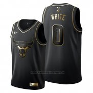 Maglia Golden Edition Chicago Bulls Coby White NO 0 Nero