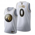 Maglia Golden Edition Minnesota Timberwolves D'angelo Russell NO 0 2019-20 Bianco