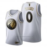 Maglia Golden Edition Minnesota Timberwolves D'angelo Russell NO 0 2019-20 Bianco