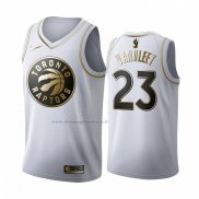 Maglia Golden Edition Toronto Raptors Fred Vanvleet NO 23 Bianco