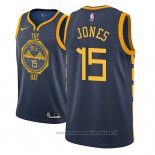 Maglia Golden State Warriors Damian Jones NO 15 Citta 2018-19 Blu