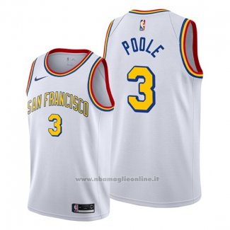 Maglia Golden State Warriors Jordan Poole NO 3 Classic Edition Bianco