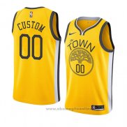 Maglia Golden State Warriors Personalizzate Earned 2018-19 Giallo