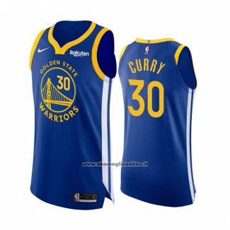 Maglia Golden State Warriors Stephen Curry #30 Icon Autentico Blu
