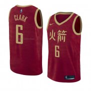 Maglia Houston Rockets Gary Clark NO 6 Citta 2018-19 Rosso