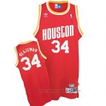 Maglia Houston Rockets Hakeem Olajuwon NO 34 Throwback Rosso