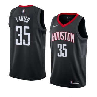 Maglia Houston Rockets Kenneth Faried NO 35 Statement 2018 Nero