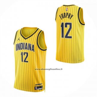Maglia Indiana Pacers Johnny Furphy No 12 Statement 2026-27 Oro