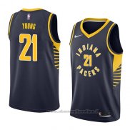 Maglia Indiana Pacers Thaddeus Young NO 21 Icon 2018 Blu