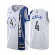 Maglia Indiana Pacers Victor Oladipo NO 4 Citta Bianco