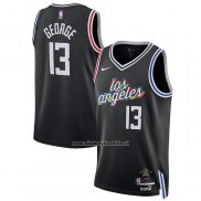 Maglia Los Angeles Clippers Paul George #13 Citta 2022-23 Nero