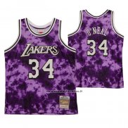 Maglia Los Angeles Laker Shaquille O'neal #34 Galaxy Viola